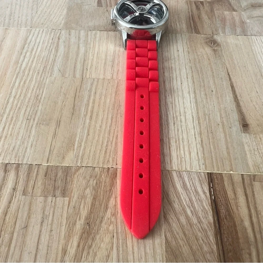 Marvel Spider-Man red and silver tone hidden watch NEW BATTERY